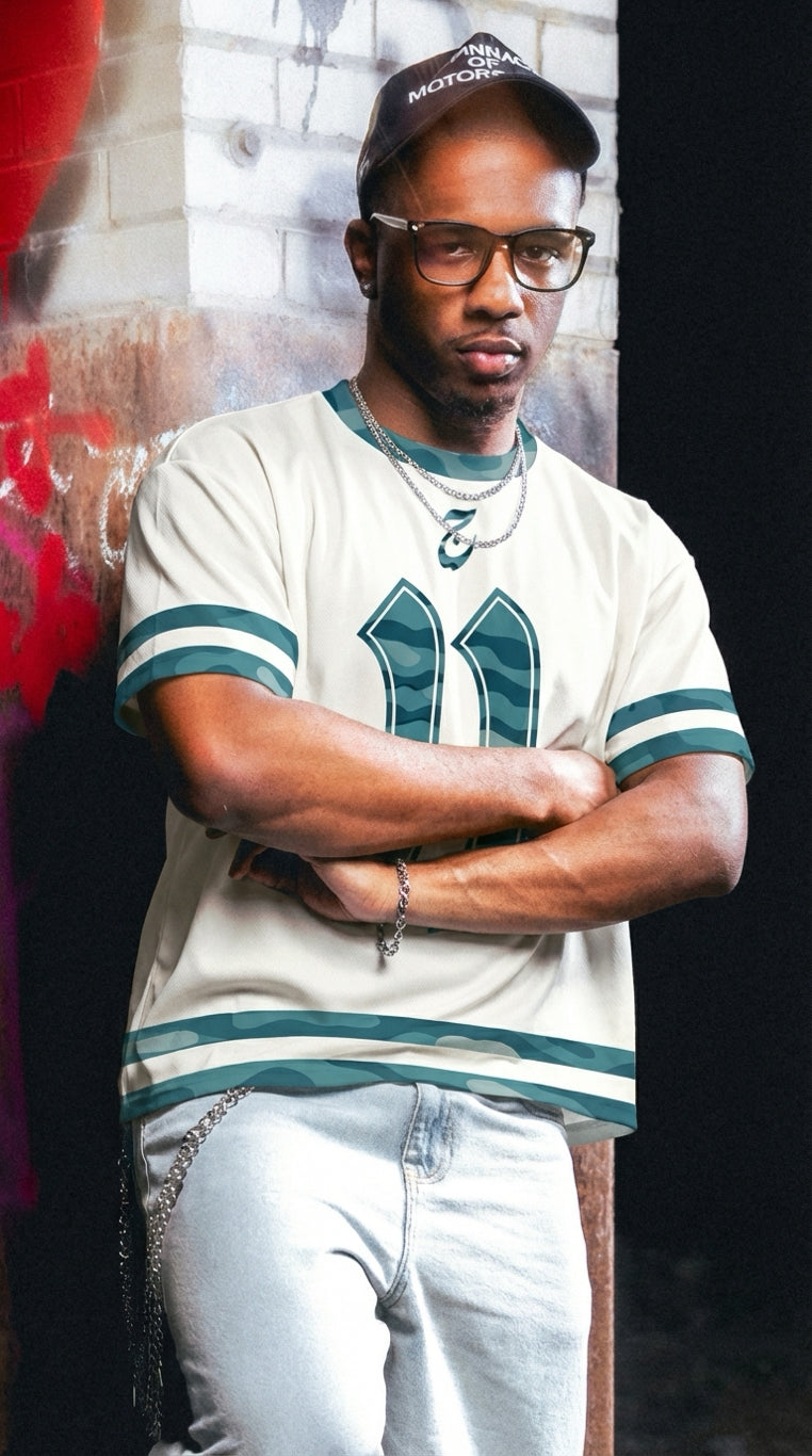 ELAUNECLUB TRIPLE BLUE CAMO T SHIRT