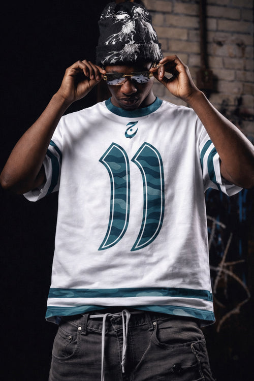 ELAUNECLUB TRIPLE BLUE CAMO T SHIRT